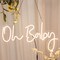 26" Warm White “Oh Baby” LED Neon Sign – Baby Shower & Party Wall Decor